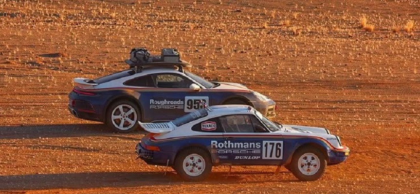 carros porsche correndo na terra